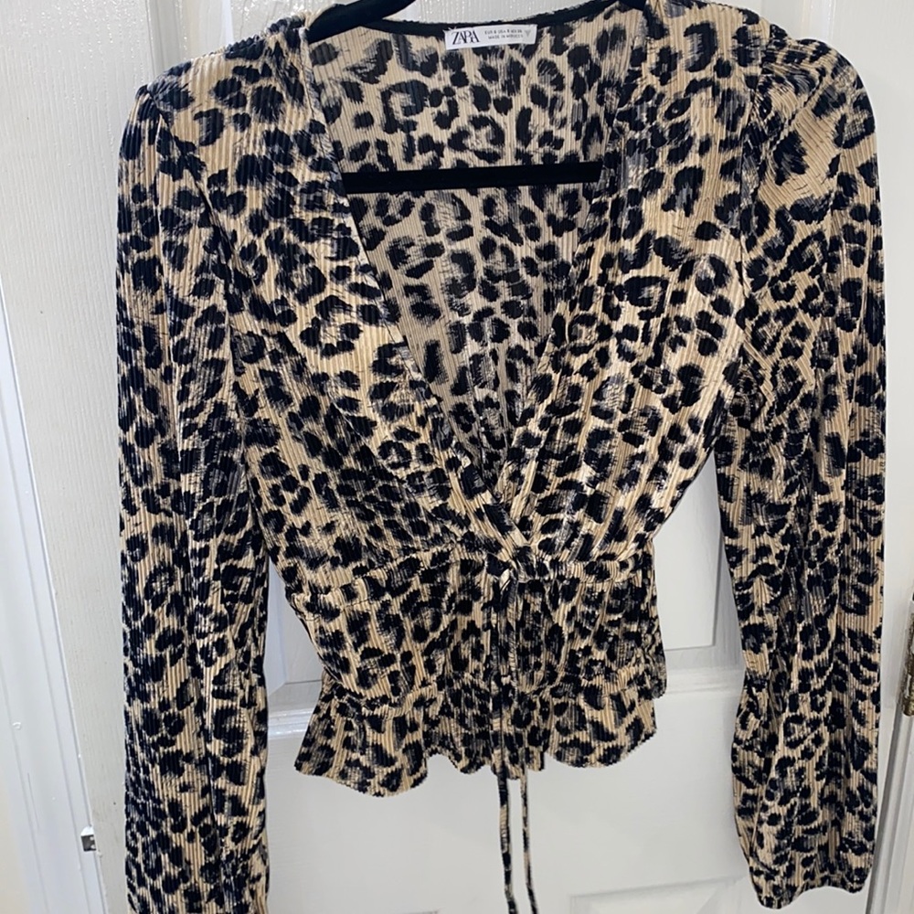 Cheetah print blouse